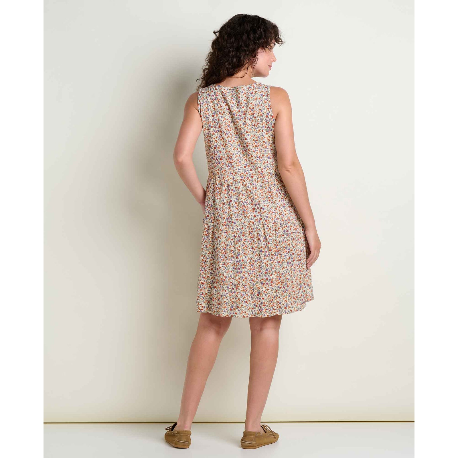 Toad & Co Manzana Tiered Tank Dress Color: Salt Print Size Medium Nwt — image 2 of 7
